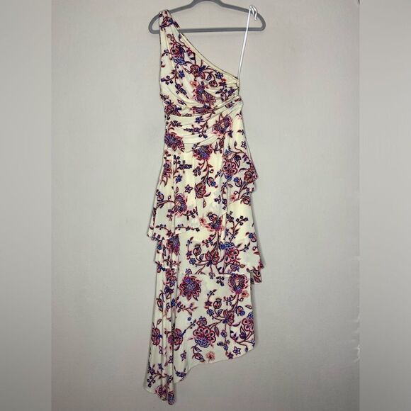 A.L.C. Yolanda Maxi Cream Dress Asymmetrical Size XS - Picture 9 of 13